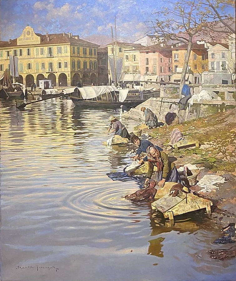 Le lavandaie sul lungolago di Pallanza, 1897 - Museo del Paesaggio di Verbania